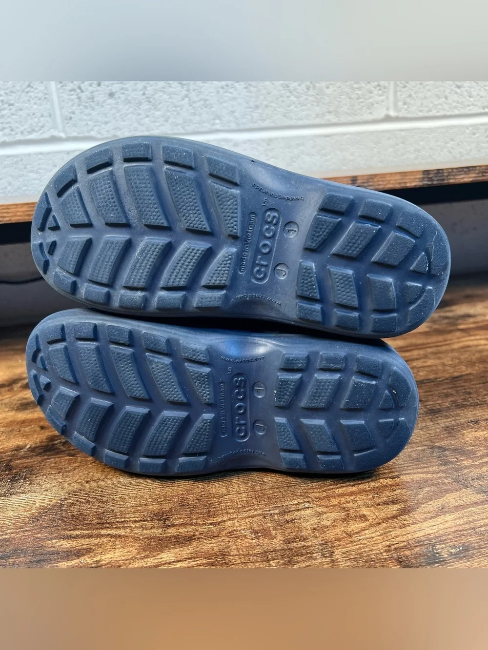 Crocs Rain Boots Blue Pull On Junior Big Kid's Size 1